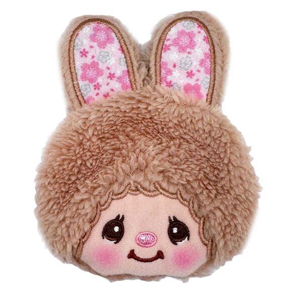 NEW Monchhichi Sweet Chimutan Beige Bunny Plush Coin Bag - Picture 1 of 3